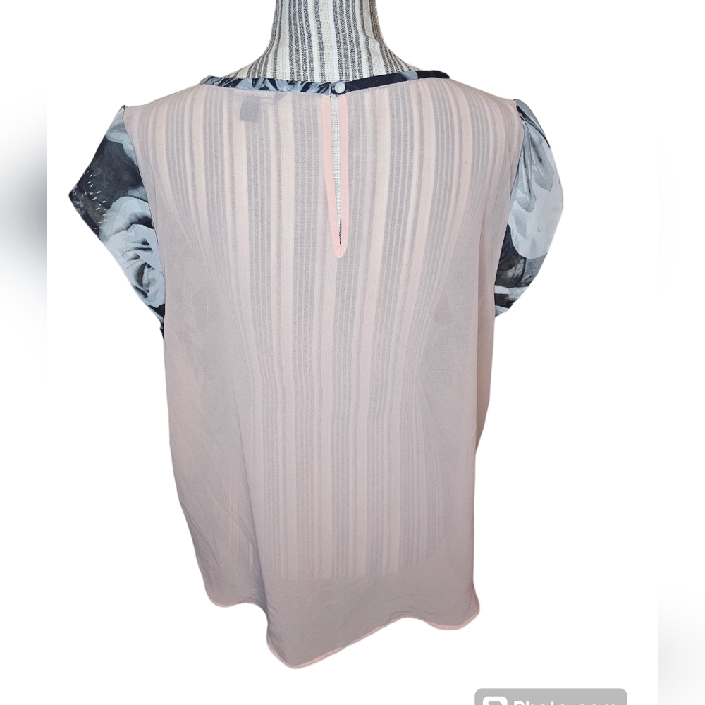 American Eagle Outfitters women's gray,black,peach short-sleeved top size XL - Picture 3 of 7
